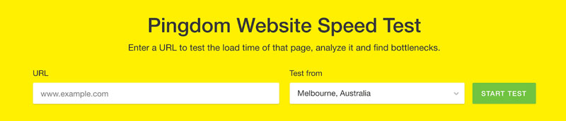 Test Site Speed with Pingdom