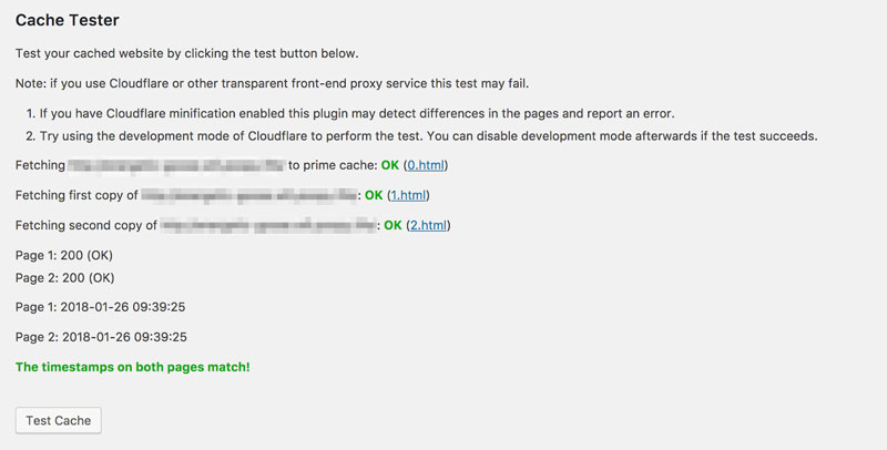 WP Super Cache Tester 2