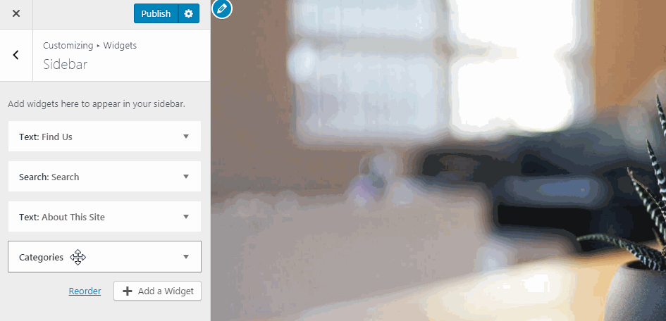 Drag Widget to organize