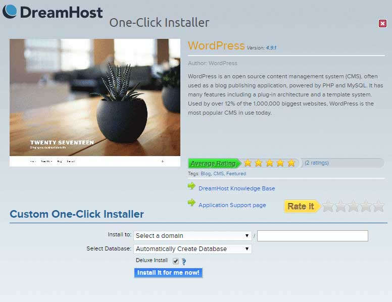 DreamPress 1 Click Installer