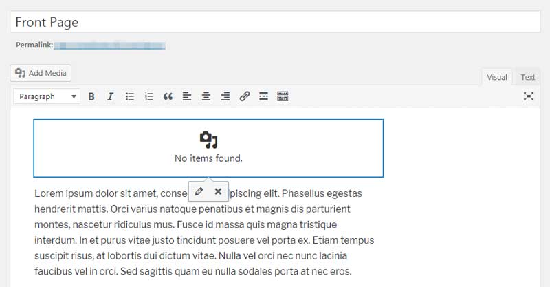 WordPress Front Page Video Shortcode