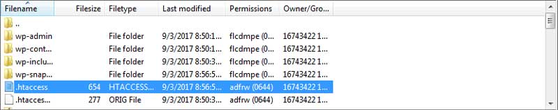.htaccess file