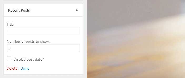 Recent Posts Widget