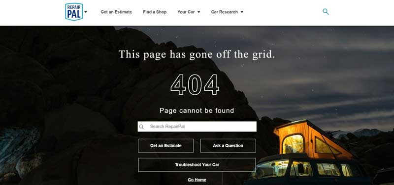 Repair Pal 404 Example