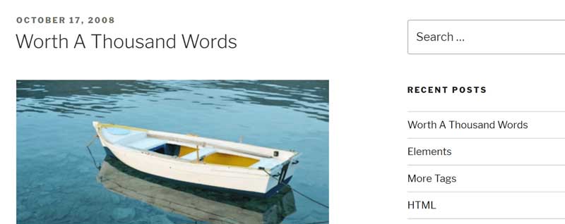 WordPress Theme after activated