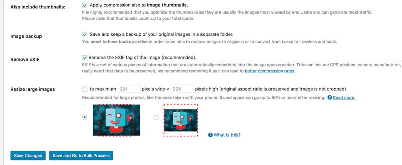 automatically resize images