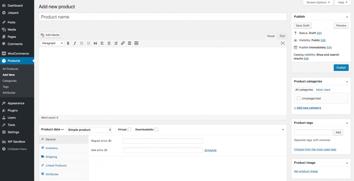 WooCommerce Add New Product WooCommerce Add New Product