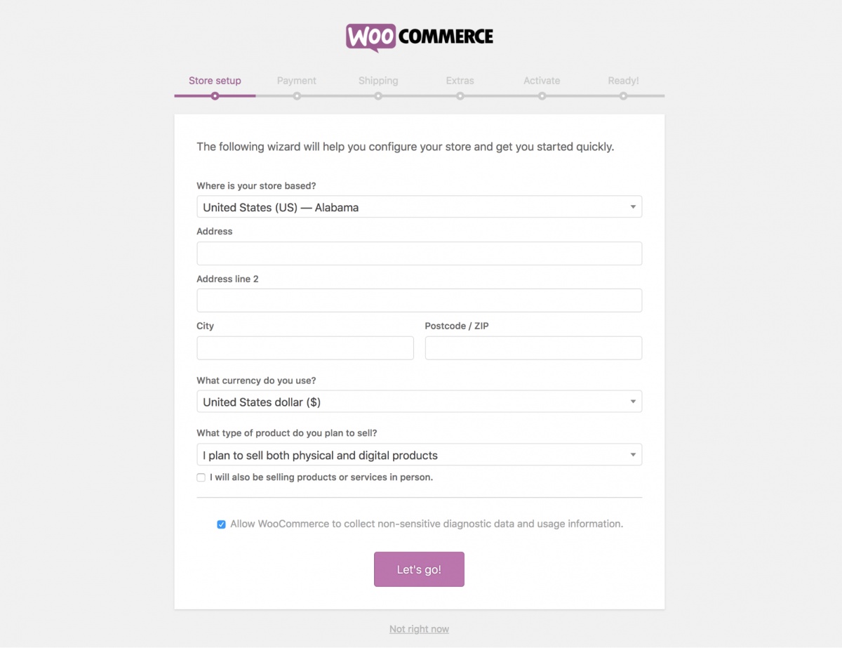 Woocommerce Store Setup Woocommerce Store Setup