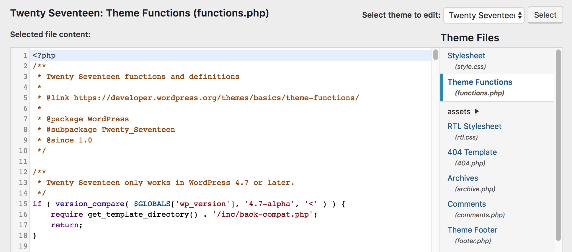 WordPress Themes Functions